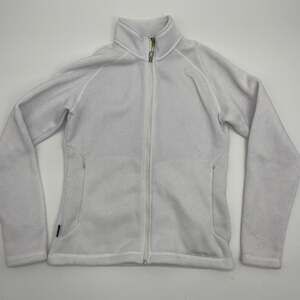 MERRELL Women's Fleece Size M White Polartec Fleece Lined Knit Jacket